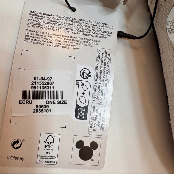 NWT Disney Minnie Mouse Primark Crossbody Bag Purse Canvas Phone Holder bag - Picture 15 of 15